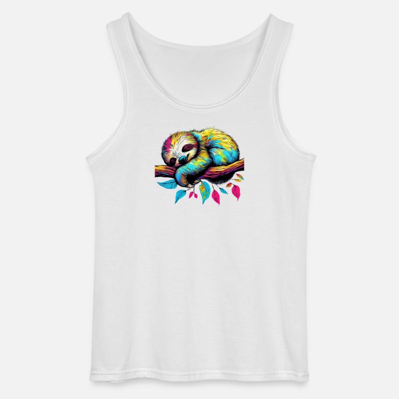 Faultier - Gildan Männer Tank Top - Weiß