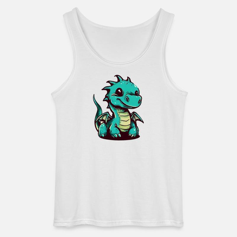 Drache - Gildan Männer Tank Top - Weiß