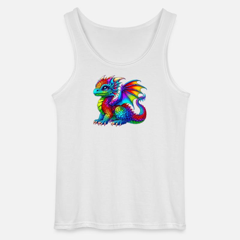 Drache - Gildan Männer Tank Top - Weiß