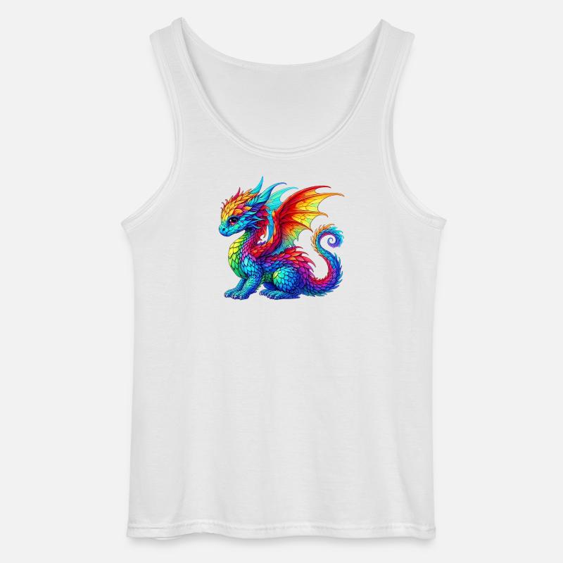 Drache - Gildan Männer Tank Top - Weiß