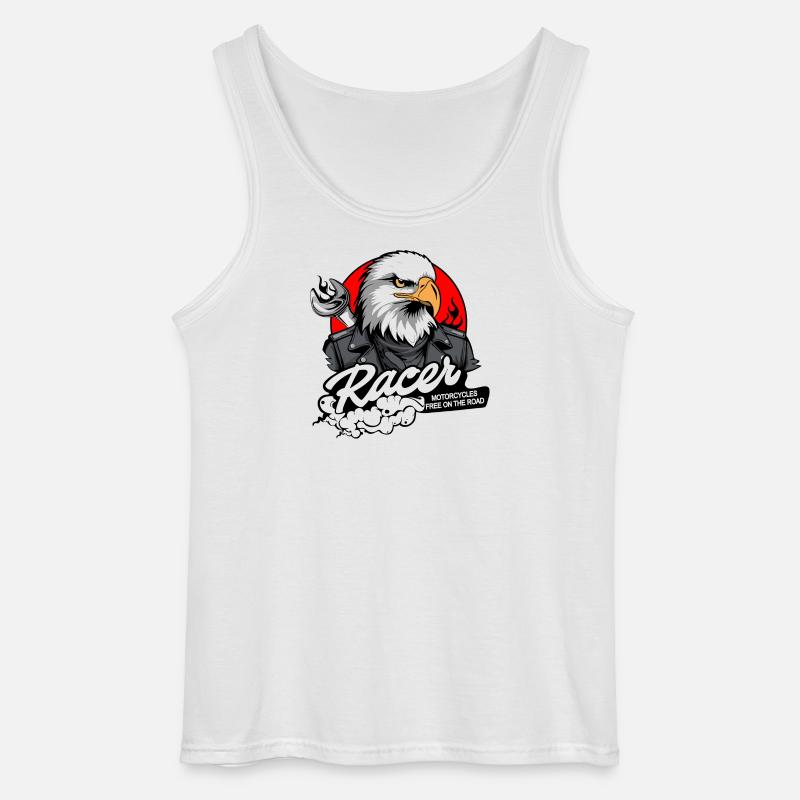 BIKER EAGLE - Gildan Männer Tank Top - Weiß
