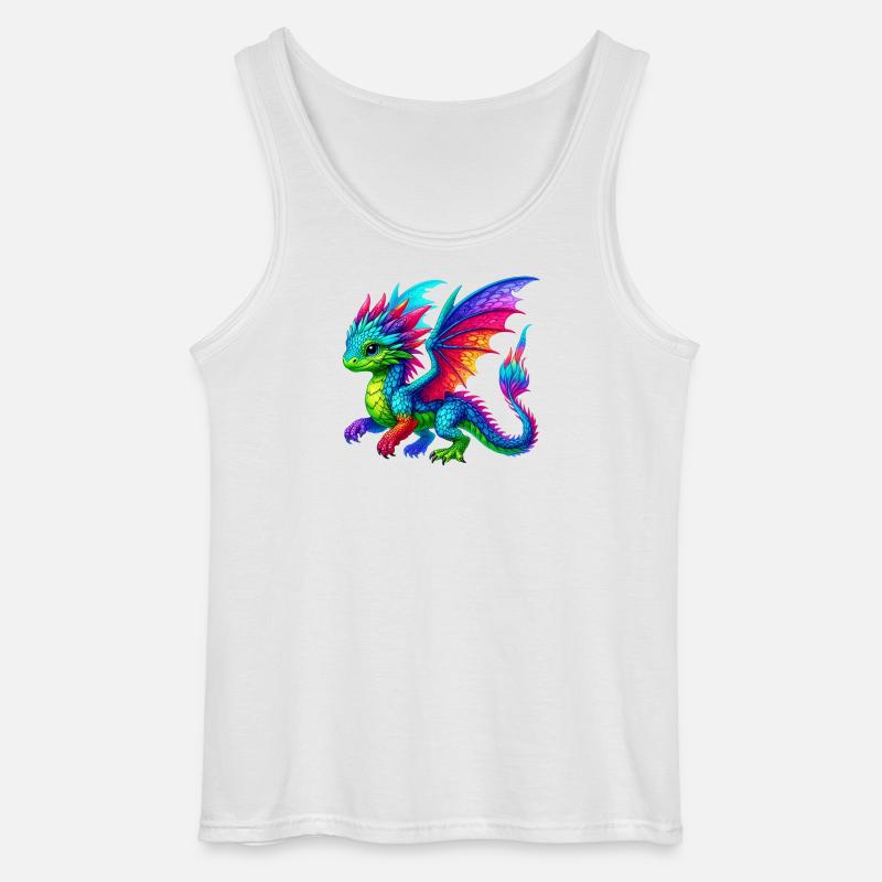 Drache - Gildan Männer Tank Top - Weiß