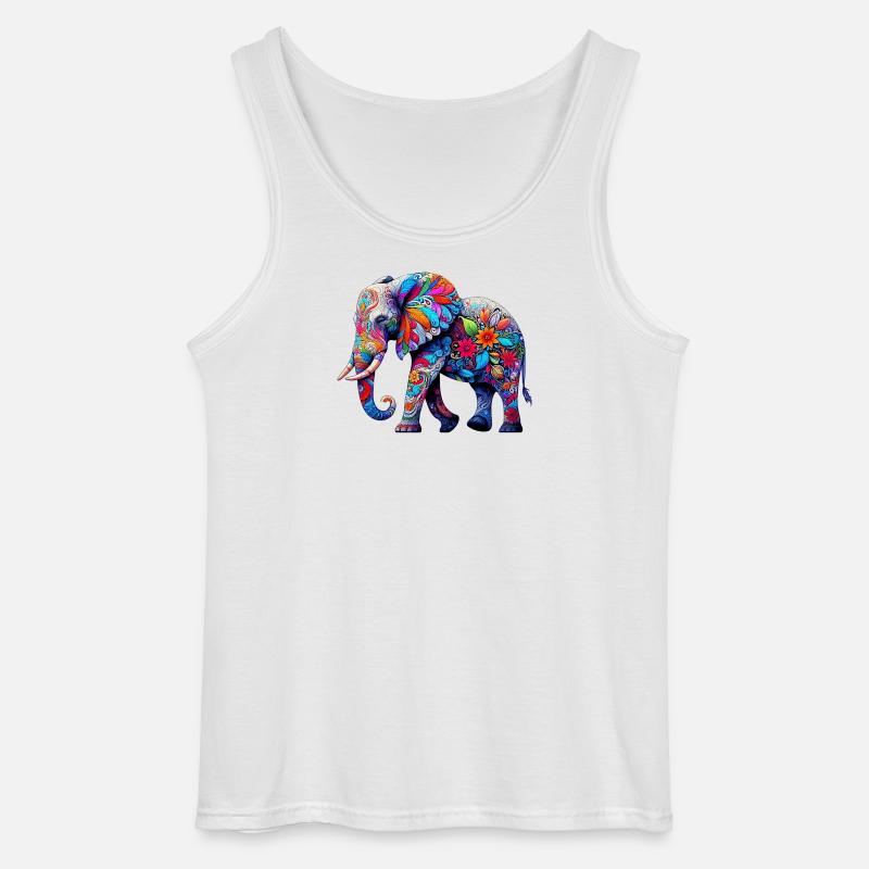 Elefant - Gildan Männer Tank Top - Weiß