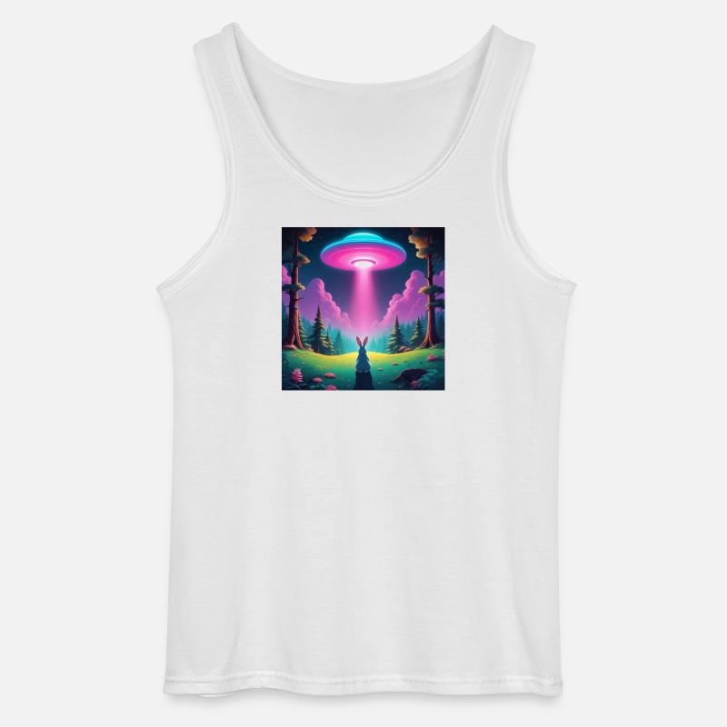 UFO mit Hase - Gildan Männer Tank Top - Weiß