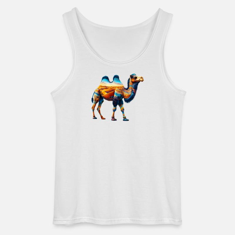 Kamel - Gildan tanktopp herr - vit