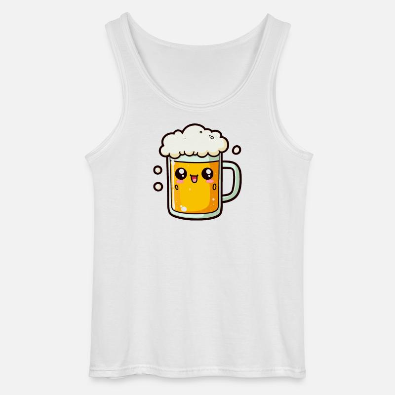 Comic Bier - Gildan Männer Tank Top - Weiß