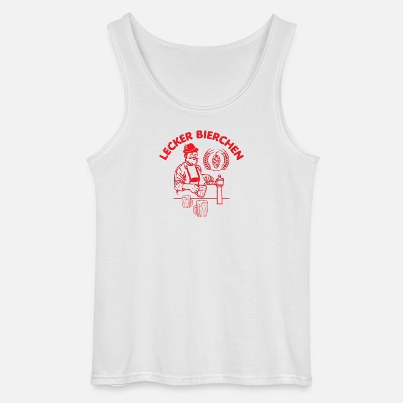 Lustiges lecker Bierchen Döner Retro Design - Gildan Männer Tank Top - Weiß