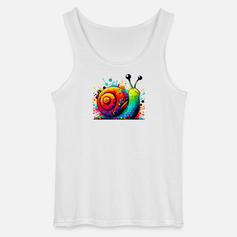 Schnecke - Gildan Männer Tank Top - Weiß