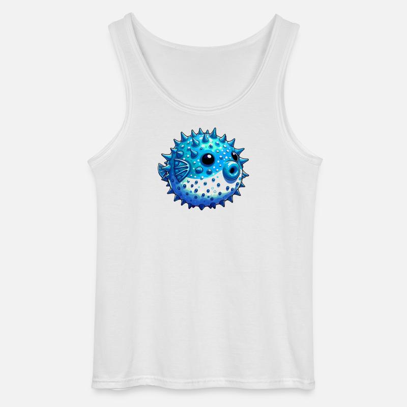 Kugelfisch - Gildan Männer Tank Top - Weiß
