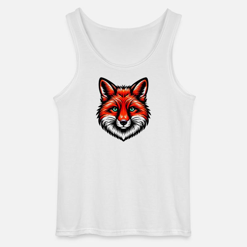 Fuchs - Gildan Männer Tank Top - Weiß