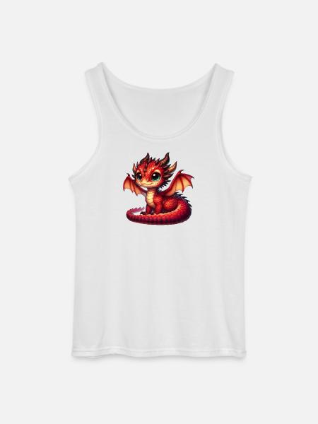 Drache - Gildan Männer Tank Top - Weiß
