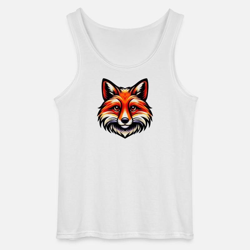 Fuchs - Gildan Männer Tank Top - Weiß