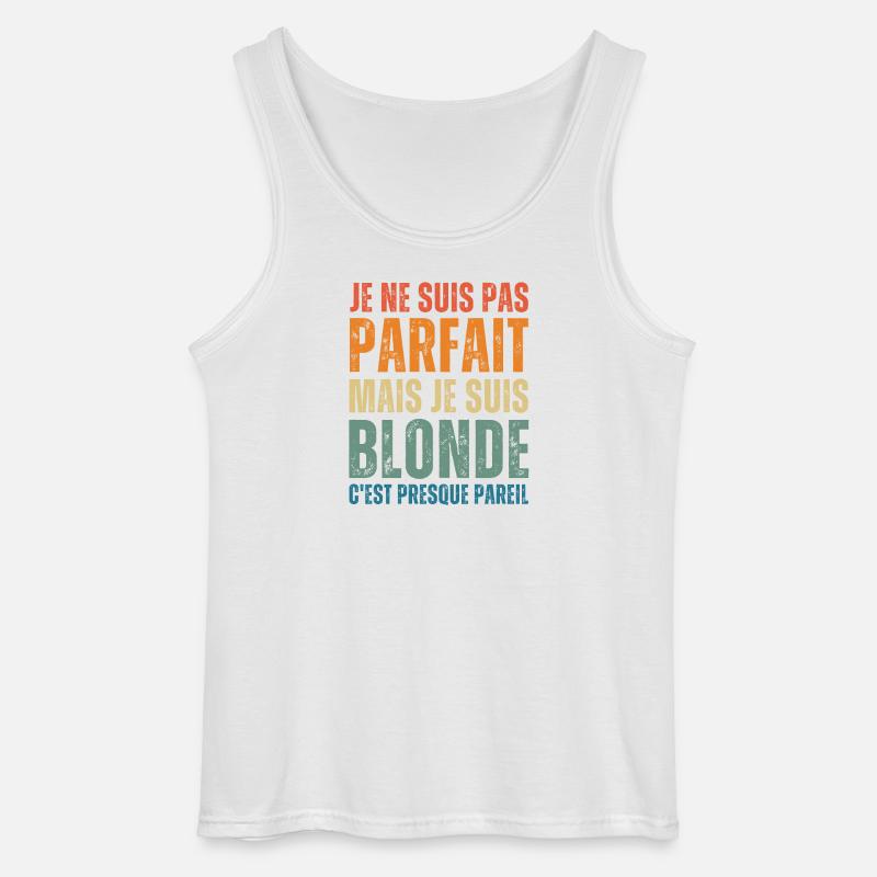 Ich bin nicht perfekt, aber blond - Gildan Männer Tank Top - Weiß