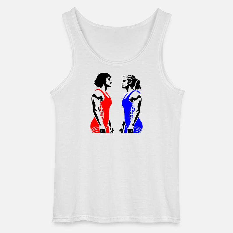 Frauen Ringen - Gildan Männer Tank Top - Weiß