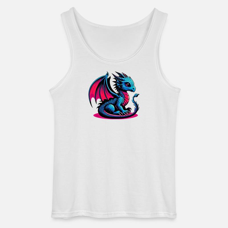 Drache - Gildan Männer Tank Top - Weiß