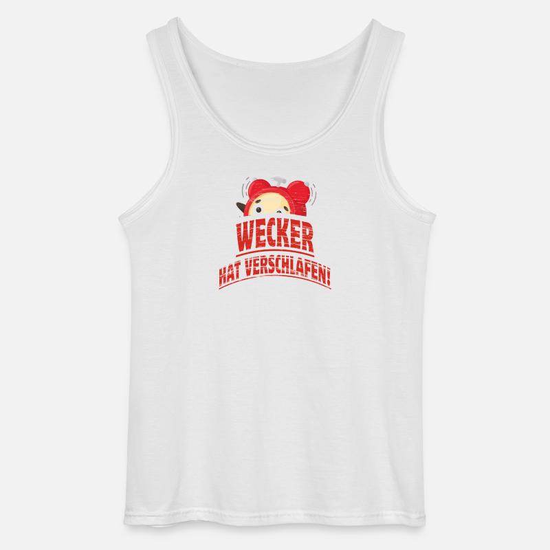 Wecker hat verschlafen - Gildan Männer Tank Top - Weiß
