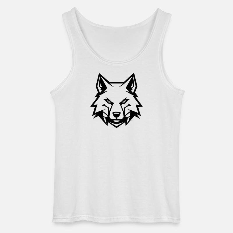 Böser Wolf - Gildan Männer Tank Top - Weiß