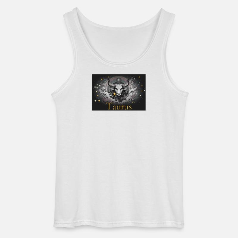 Taurus Sternzeichen Sternzeichen Stier  - Gildan Männer Tank Top - Weiß