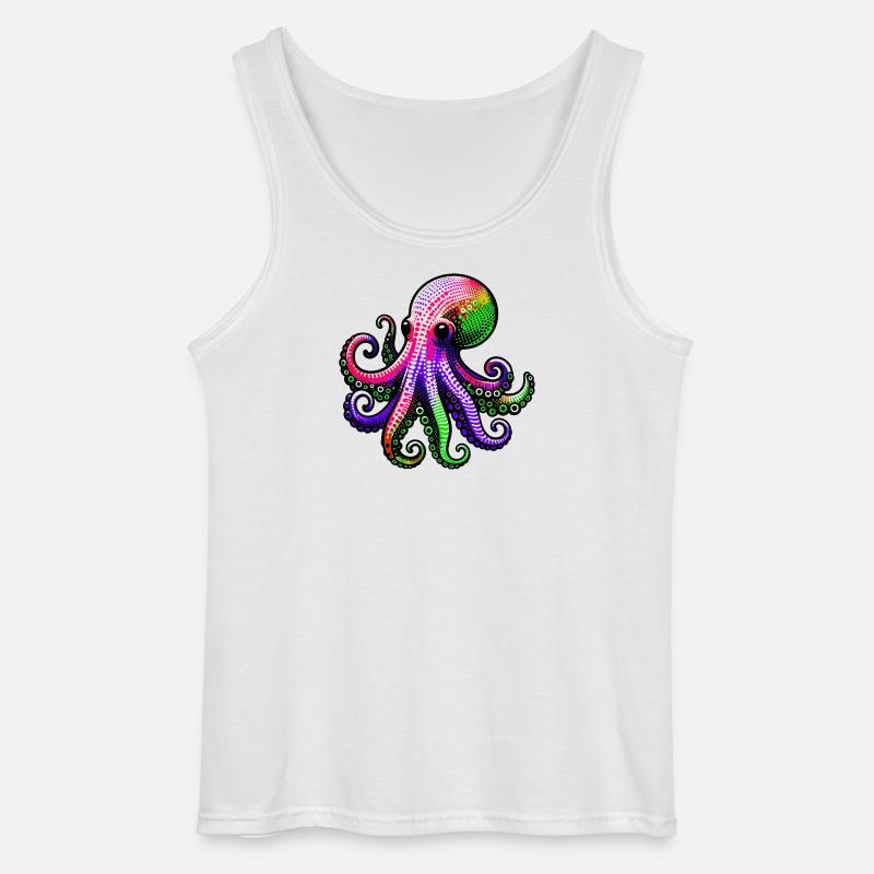 Krake - Gildan Männer Tank Top - Weiß