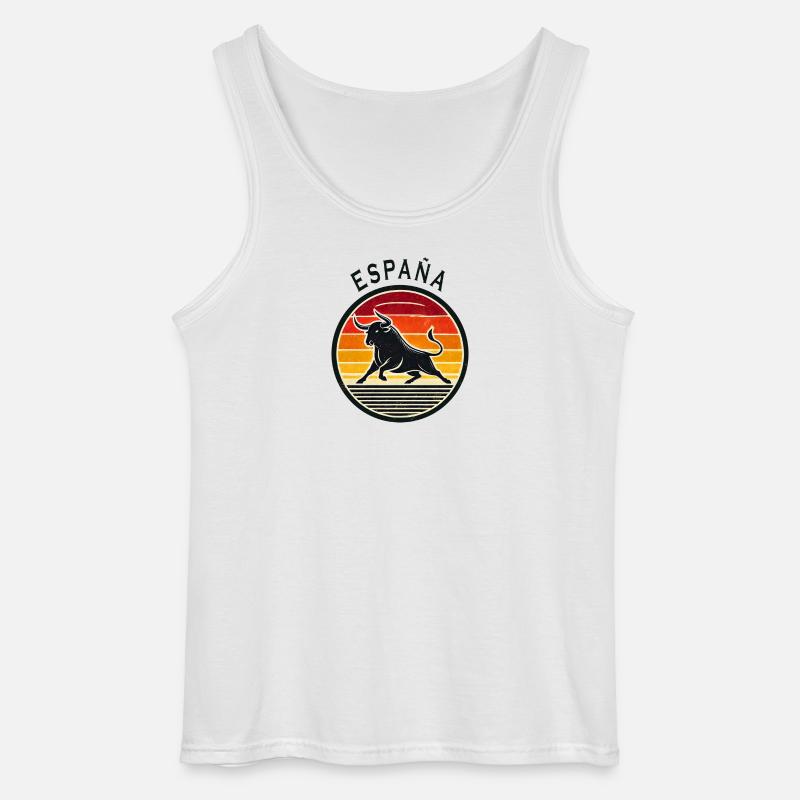 Spanien España Stier Design - Gildan Männer Tank Top - Weiß