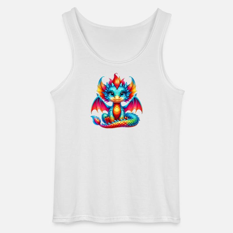 Drache - Gildan Männer Tank Top - Weiß
