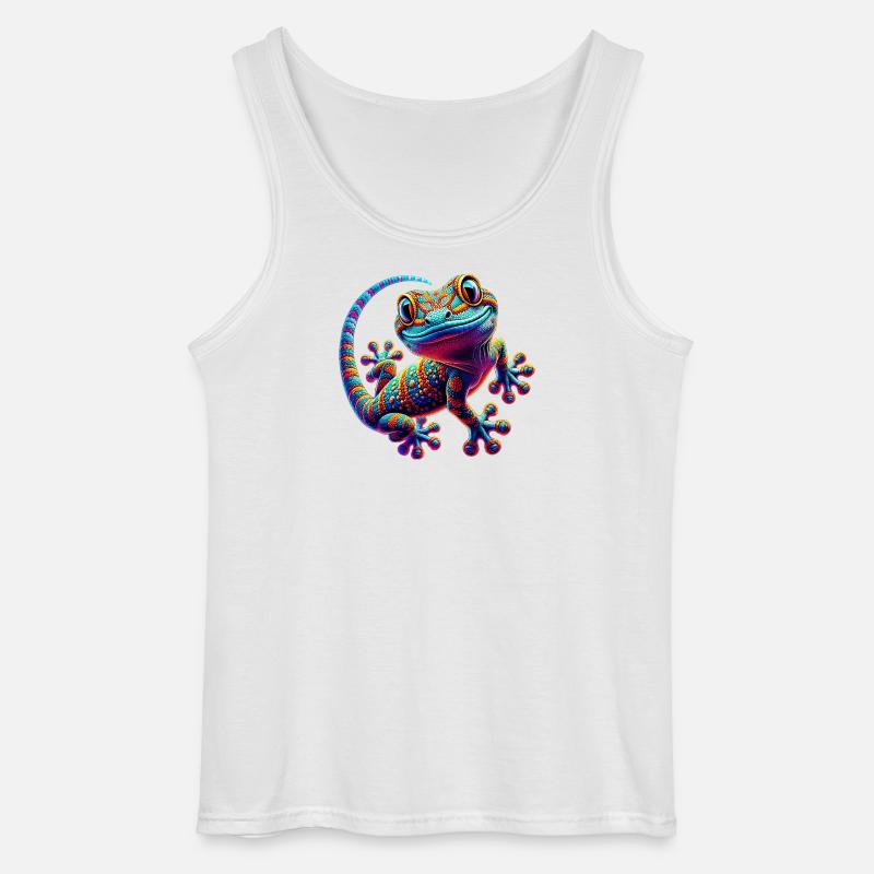 Gecko - Gildan Männer Tank Top - Weiß