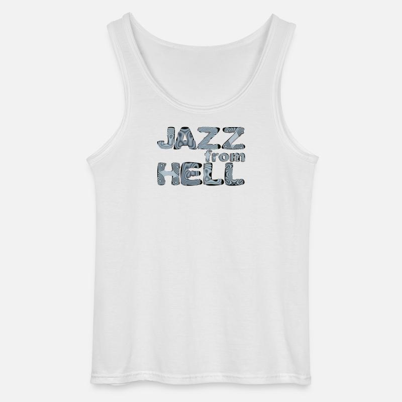 Jazz from Hell: Psychedelic Glyphs - Gildan Männer Tank Top - Weiß