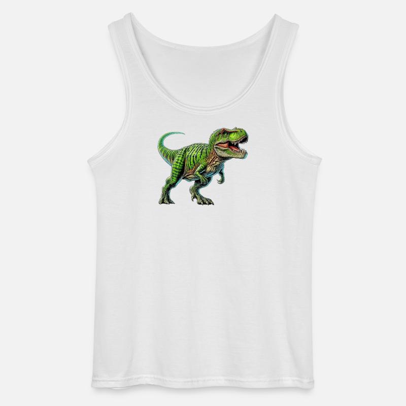 Dinosaur - Gildan Men’s Tank Top - white