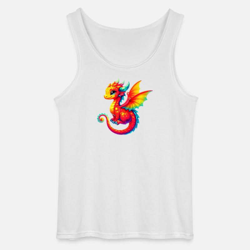 Drache - Gildan Männer Tank Top - Weiß