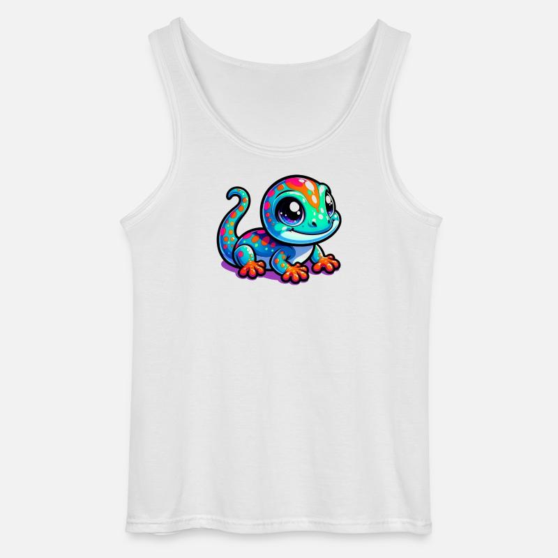 Gecko - Gildan Männer Tank Top - Weiß