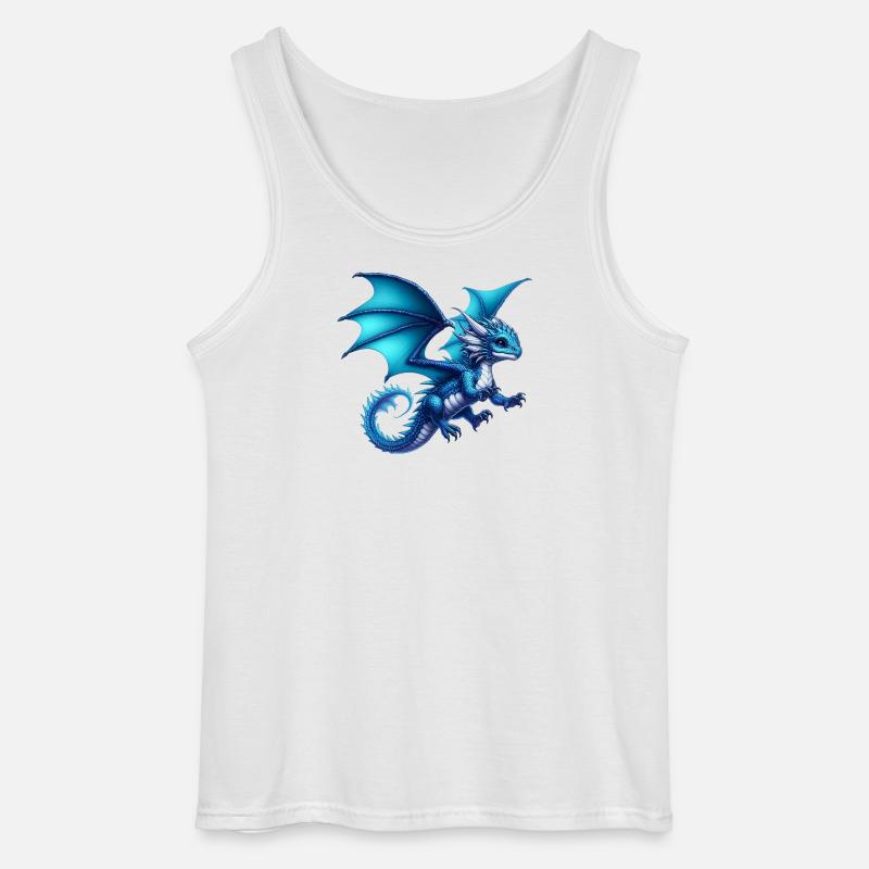 Drache - Gildan Männer Tank Top - Weiß