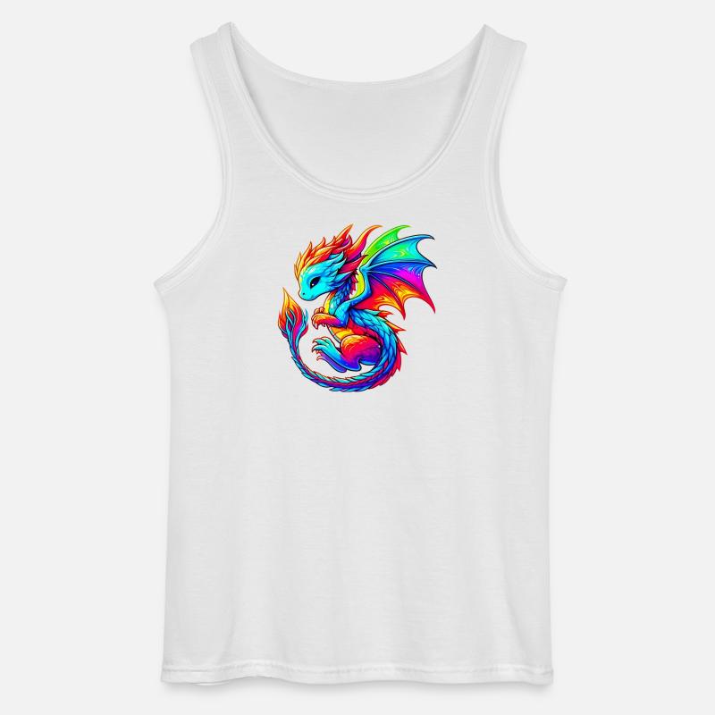 Drache - Gildan Männer Tank Top - Weiß
