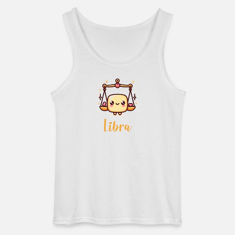 Süße Libra Sternzeichen Astrologie Geschen - Gildan Männer Tank Top - Weiß