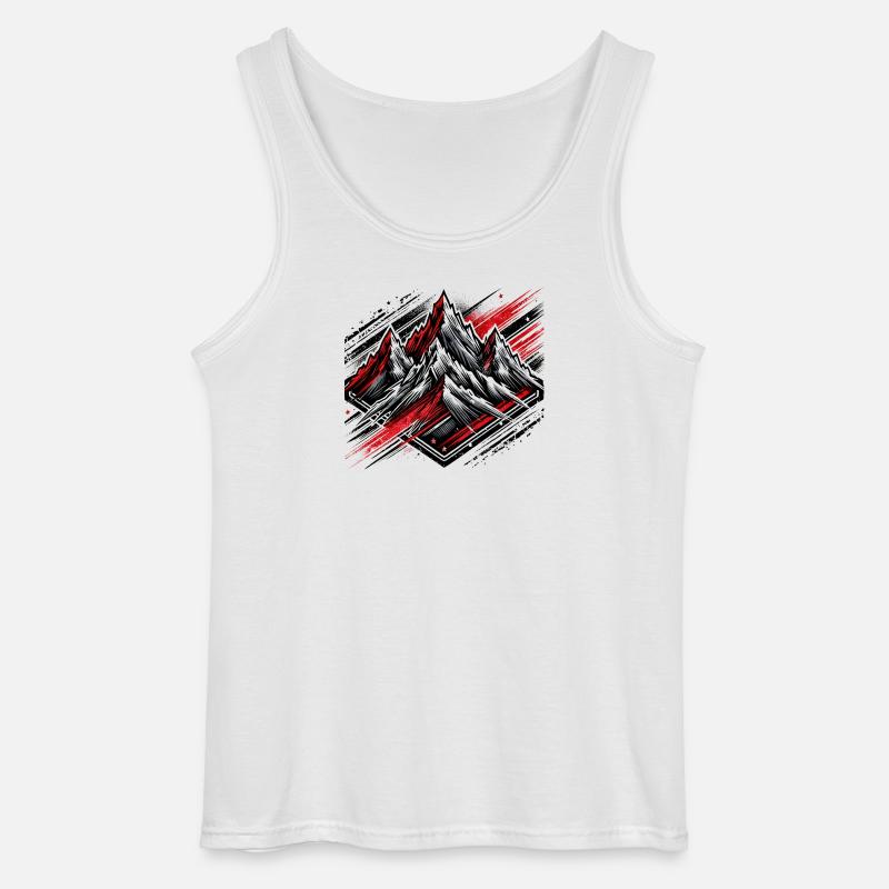 Schroffe Berge - Gildan Männer Tank Top - Weiß