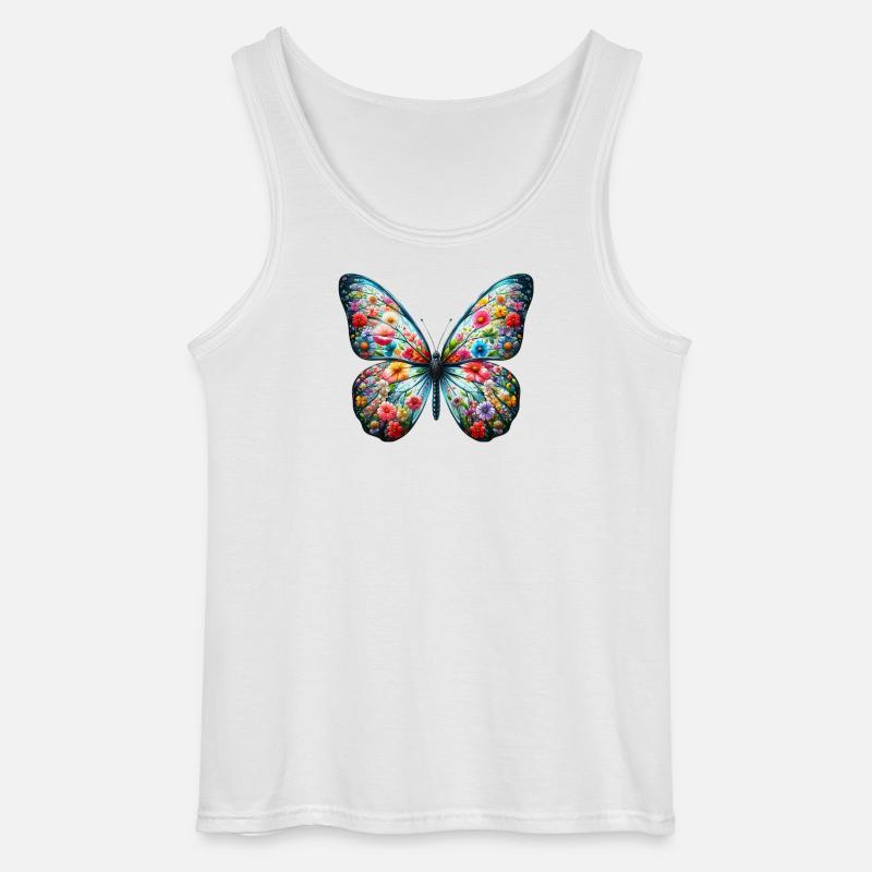 Schmetterling - Gildan Männer Tank Top - Weiß