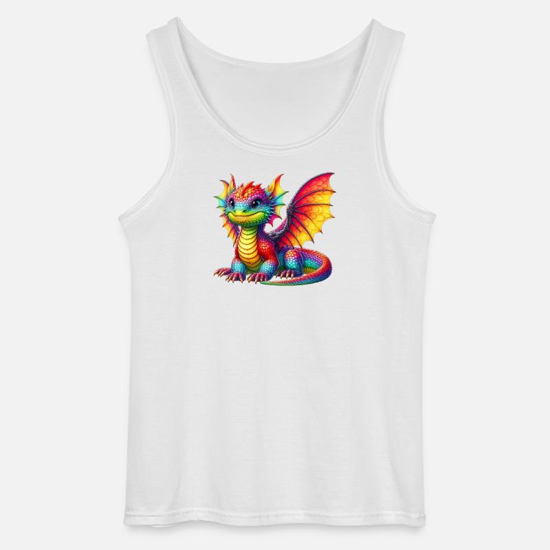 Drache - Gildan Männer Tank Top - Weiß