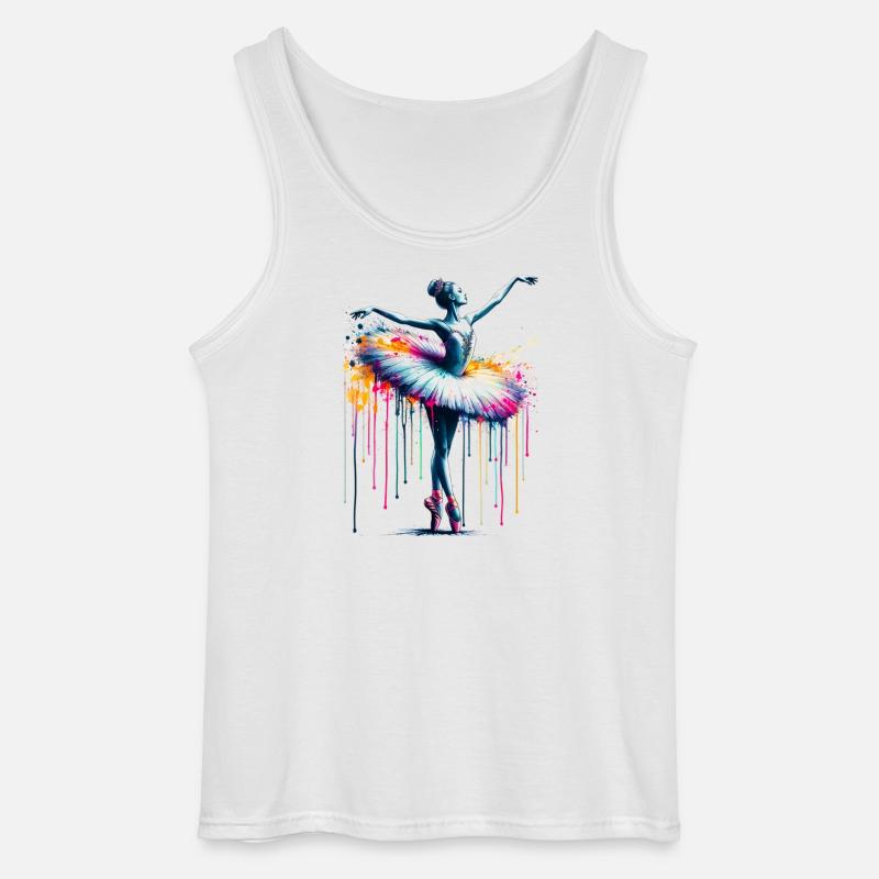 Balletttänzerin mit Tutu - Gildan Männer Tank Top - Weiß