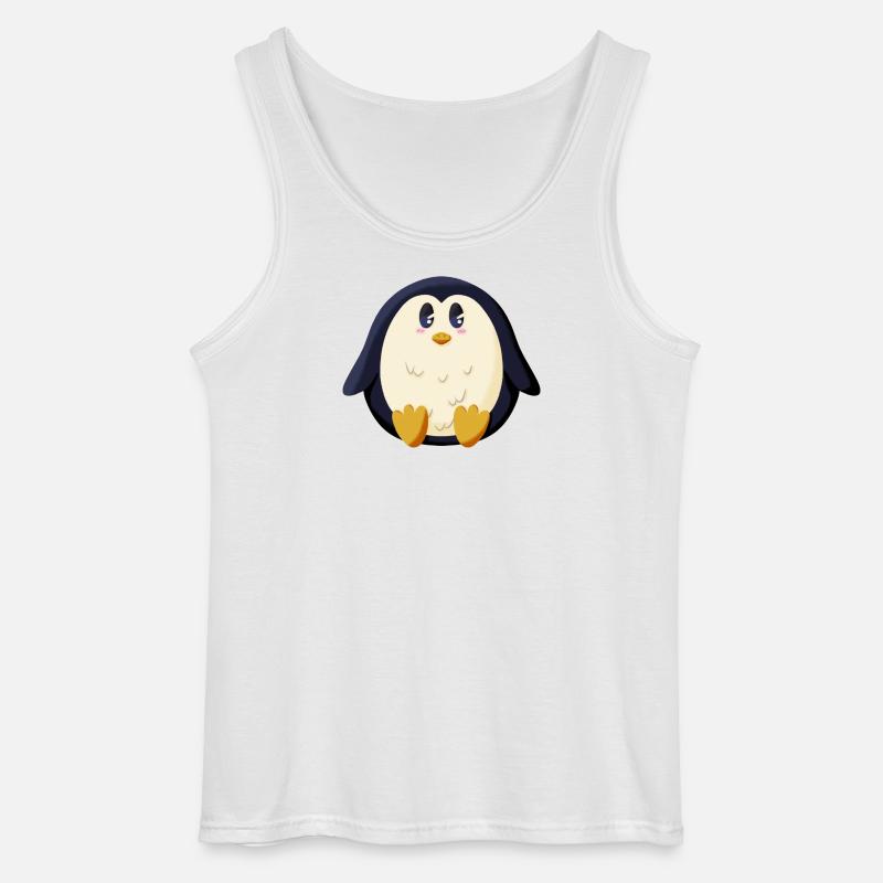 Pummeliger Pinguin - Gildan Männer Tank Top - Weiß