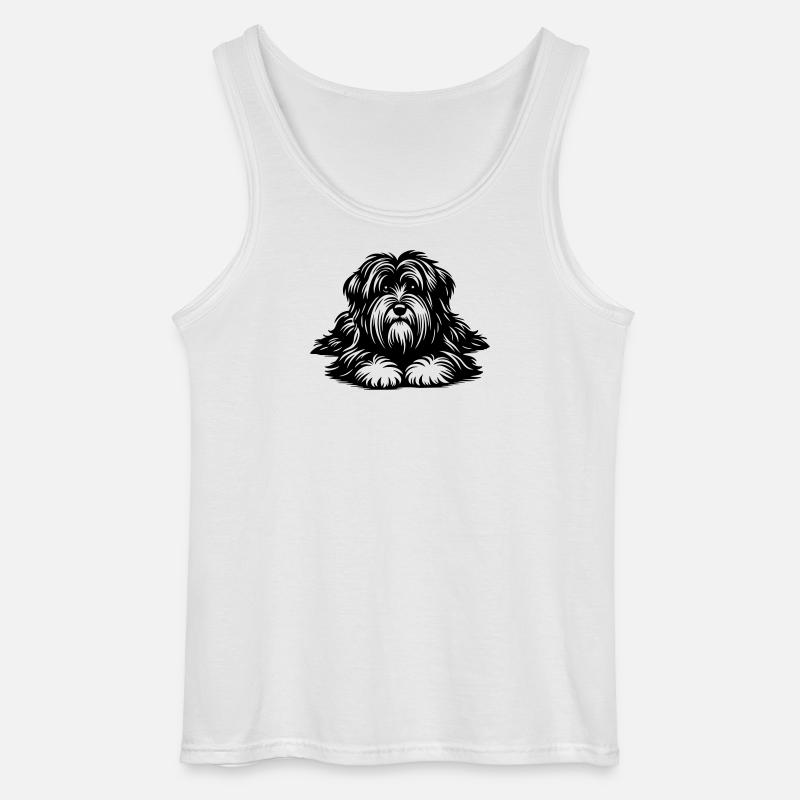 Tibet Terrier - Gildan Männer Tank Top - Weiß