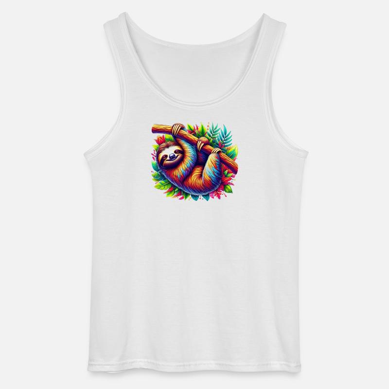 Faultier - Gildan Männer Tank Top - Weiß