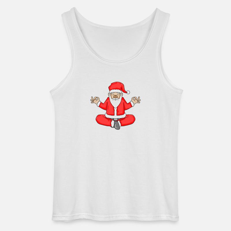 Weihnachtsmann Yoga Geist Körper - Gildan Männer Tank Top - Weiß