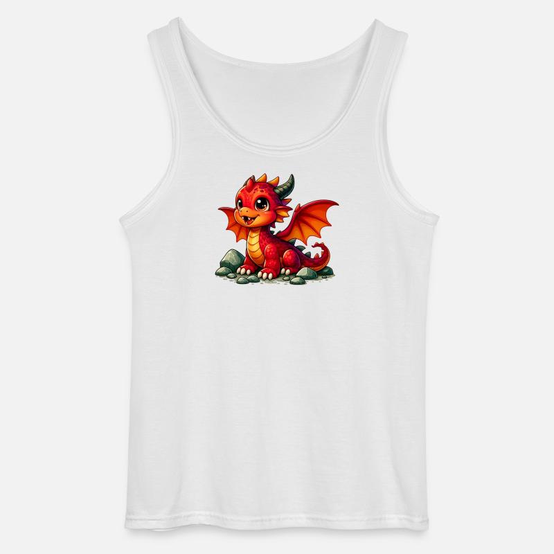 Drache - Gildan Männer Tank Top - Weiß