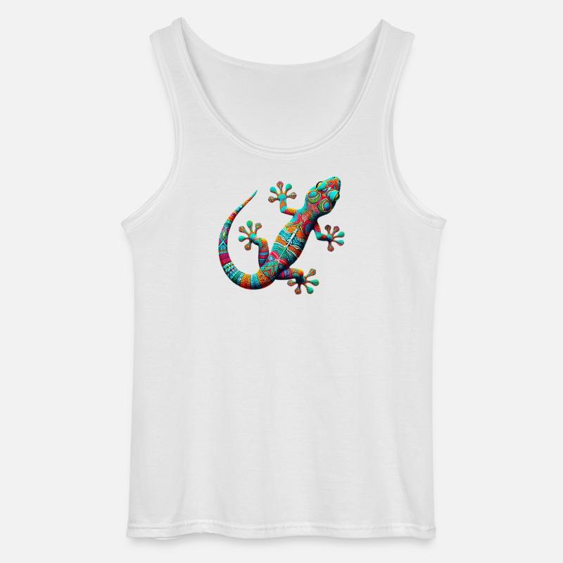 Gecko - Gildan Männer Tank Top - Weiß