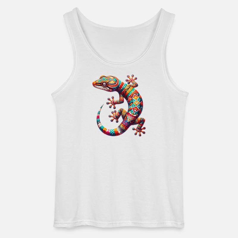 Gecko - Gildan Männer Tank Top - Weiß