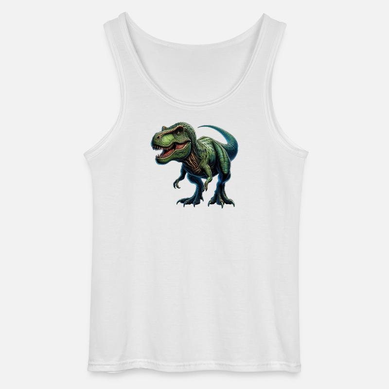 Dinosaurier - Gildan Männer Tank Top - Weiß