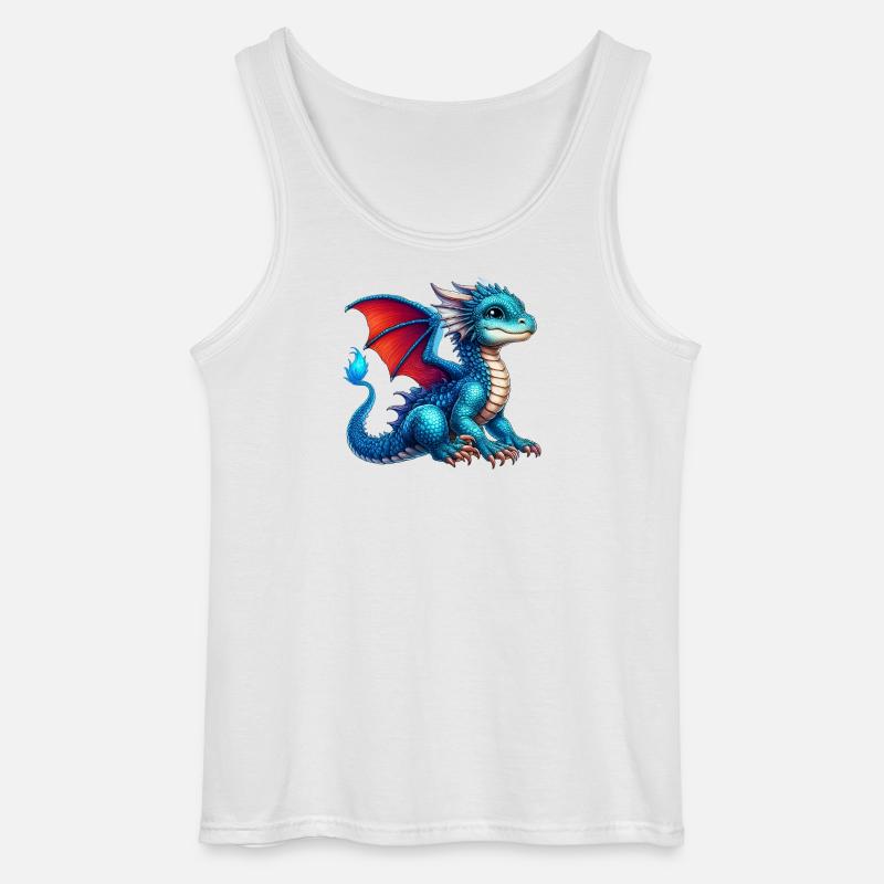 Drache - Gildan Männer Tank Top - Weiß