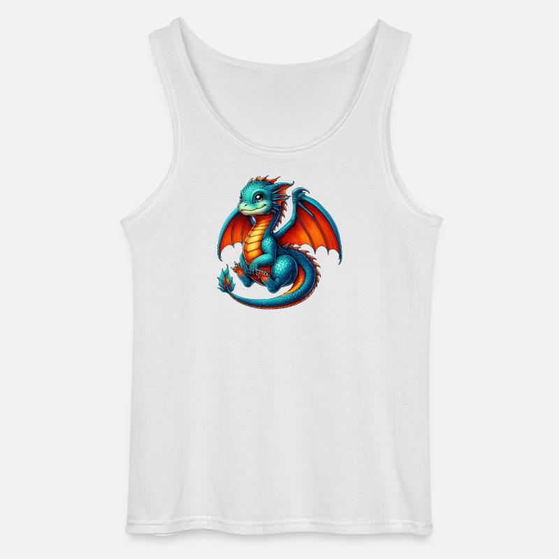 Drache - Gildan Männer Tank Top - Weiß