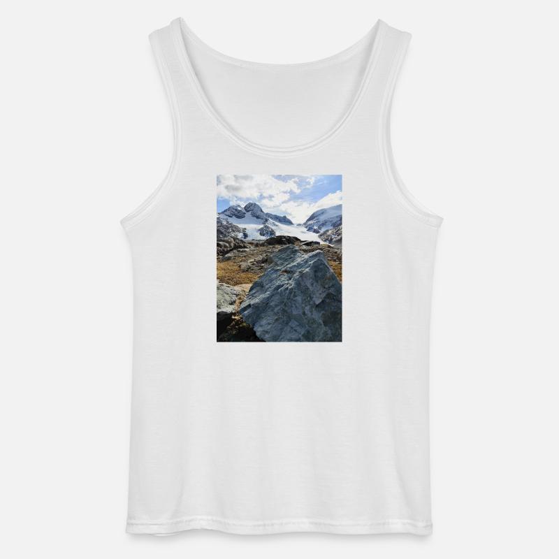 Gletscher des Heiligen Solin d'Arves - Gildan Männer Tank Top - Weiß