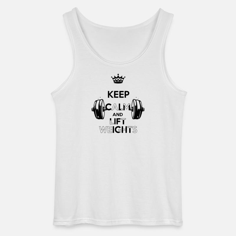 Keep Calm - Gildan Männer Tank Top - Weiß