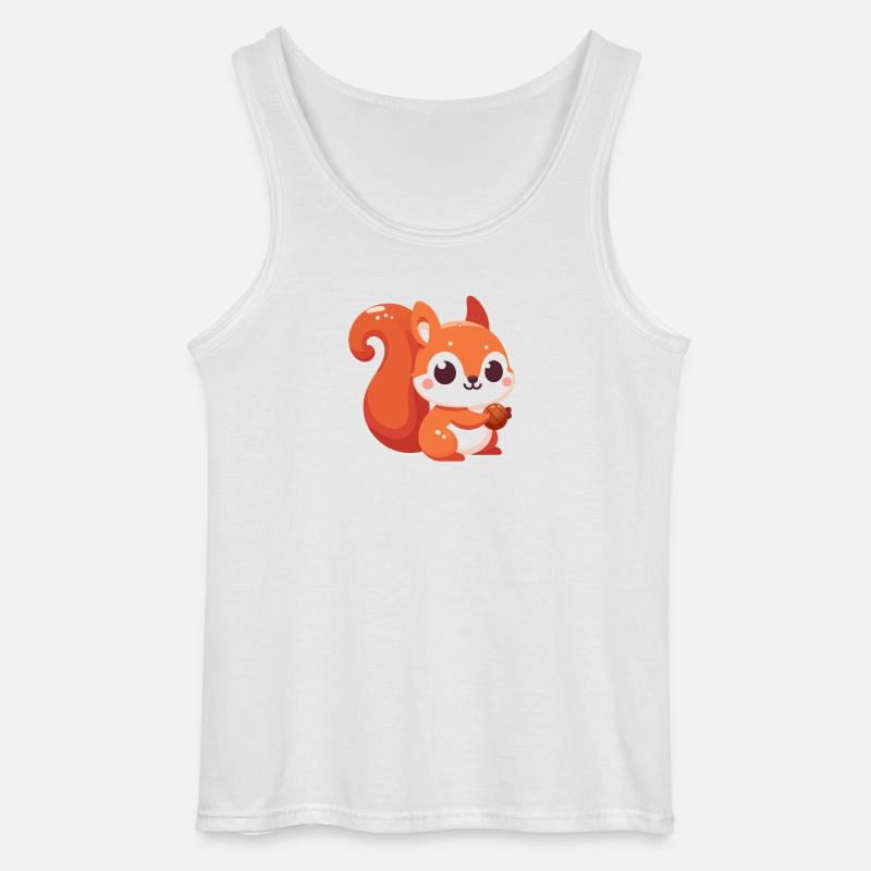Chibi Squirrel Kawaii - Gildan Men’s Tank Top - white